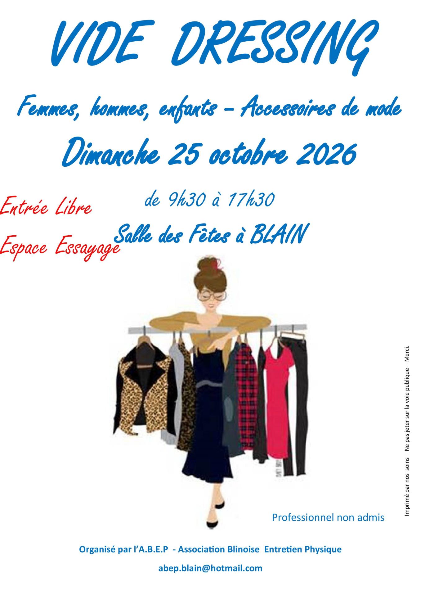 Affiche vide dressing